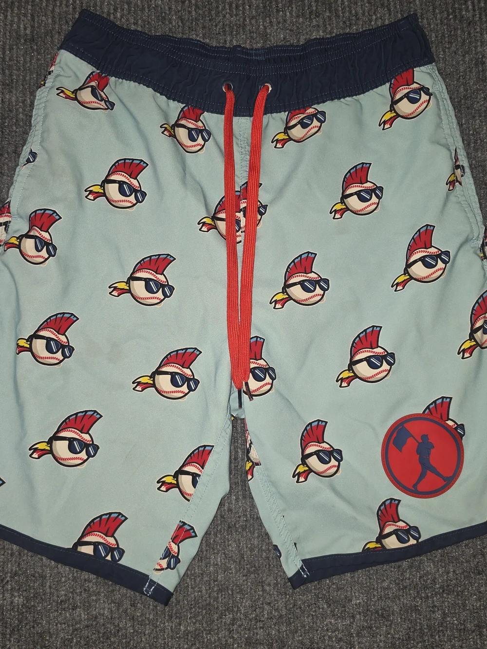 Baseballism Major League the Movie Novelty Swim Trunks Men’s Size Medium